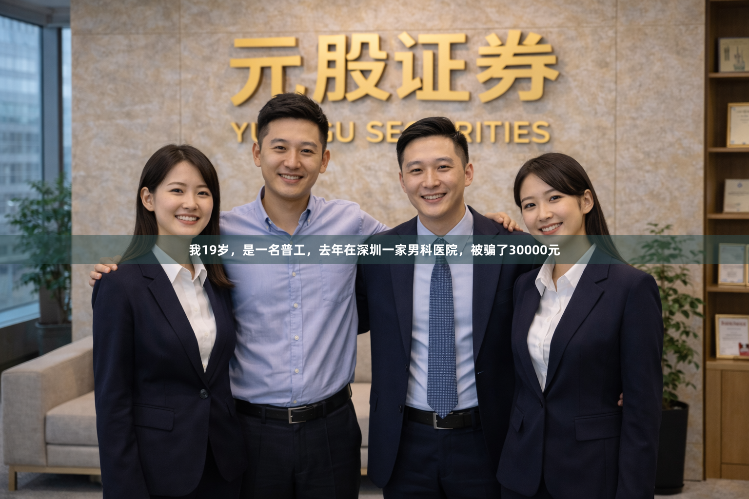 我19岁,是一名普工,去年在深圳一家男科医院,被骗了30000元