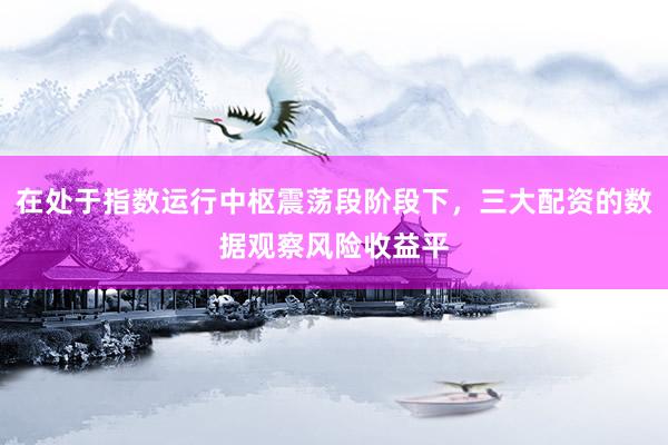 在处于指数运行中枢震荡段阶段下，三大配资的数据观察风险收益平