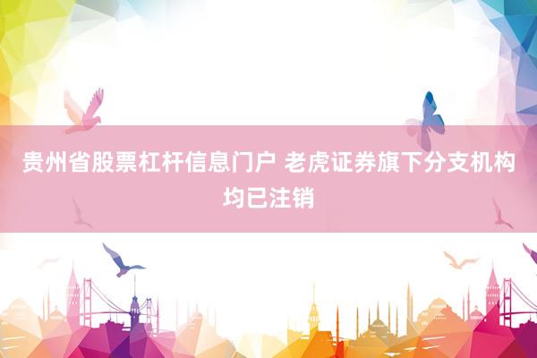 贵州省股票杠杆信息门户 老虎证券旗下分支机构均已注销