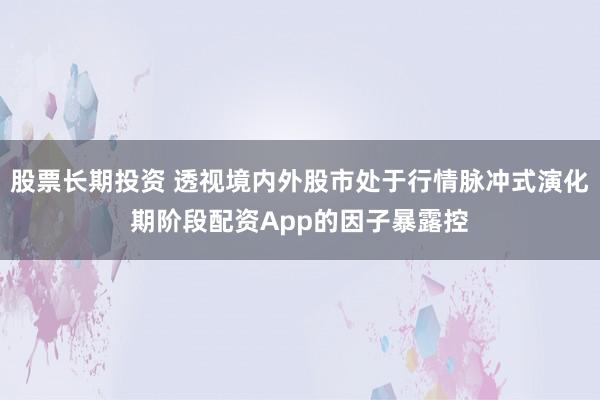 股票长期投资 透视境内外股市处于行情脉冲式演化期阶段配资App的因子暴露控