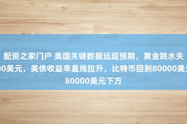 配资之家门户 美国关键数据远超预期，黄金跳水失守4400美元，美债收益率直线拉升，比特币回到80000美元下方